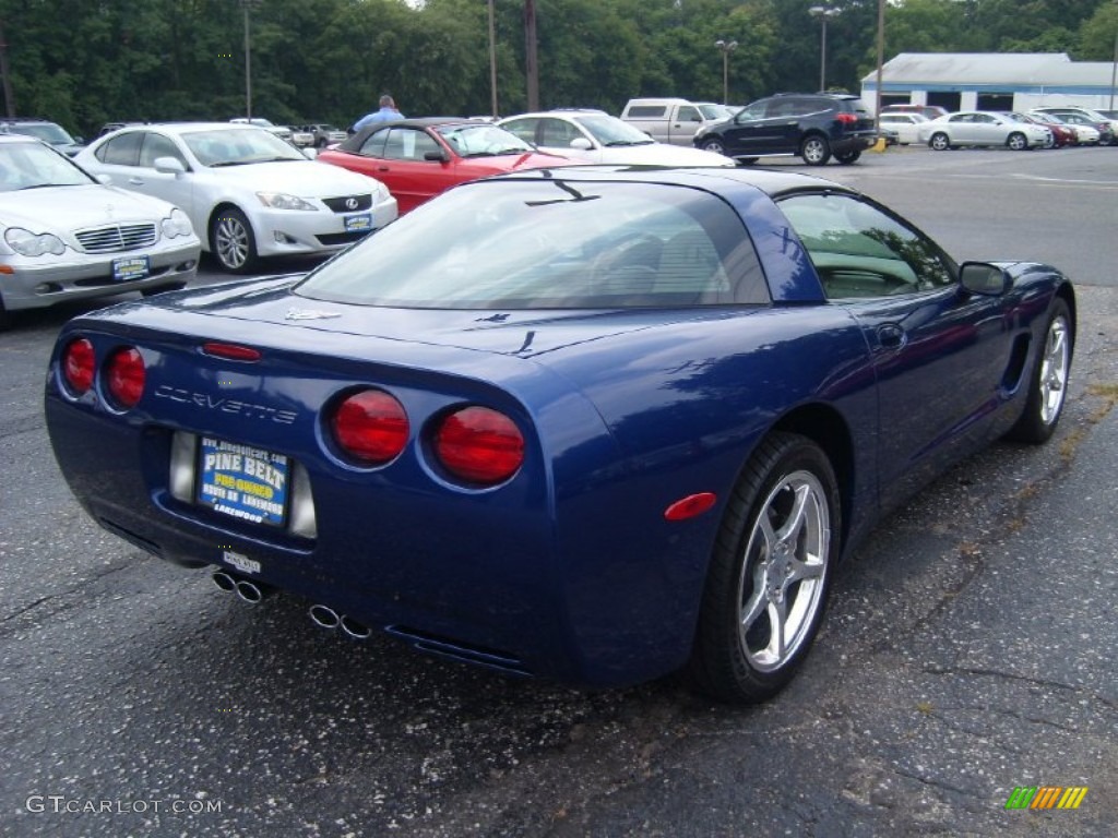 2004 Corvette Coupe - LeMans Blue Metallic / Light Oak photo #4