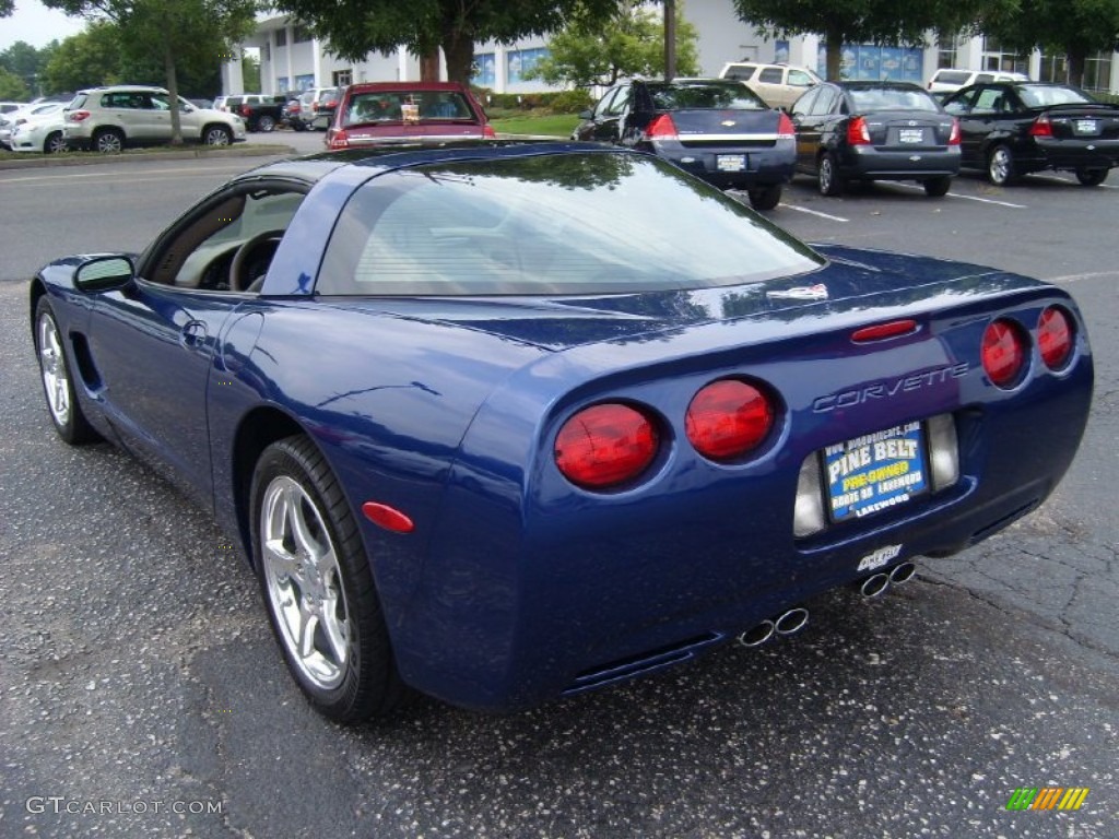 2004 Corvette Coupe - LeMans Blue Metallic / Light Oak photo #6