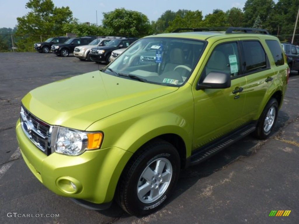 Lime Squeeze Metallic 2012 Ford Escape XLT 4WD Exterior Photo #52372366