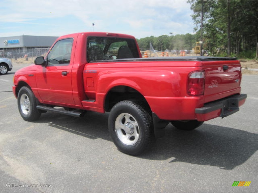 Bright Red 2001 Ford Ranger Edge Regular Cab 4x4 Exterior Photo #52372873