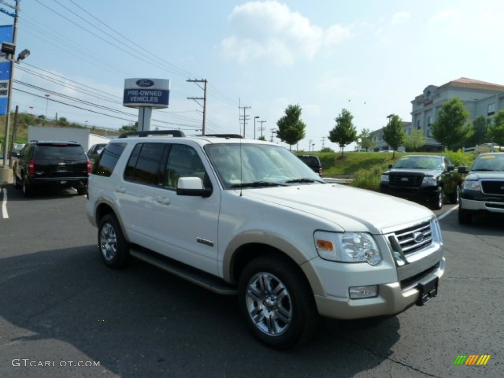 2008 Explorer Eddie Bauer 4x4 - White Suede / Camel photo #1