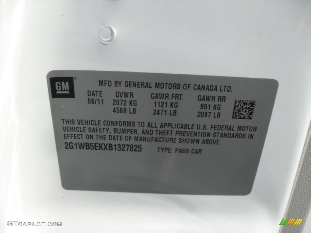 2011 Impala LT - Summit White / Gray photo #6