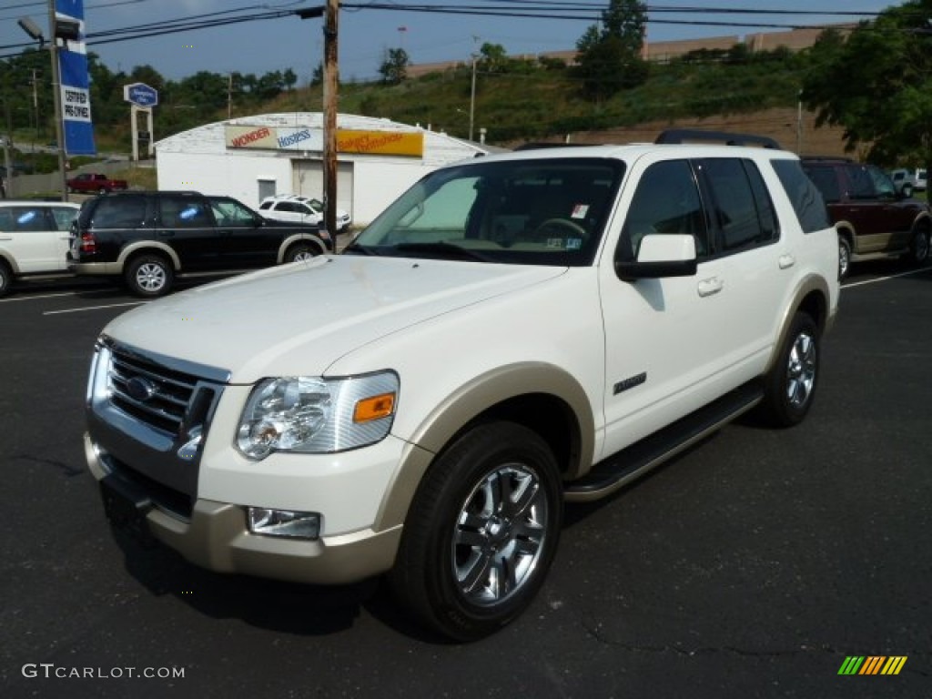2008 Explorer Eddie Bauer 4x4 - White Suede / Camel photo #5
