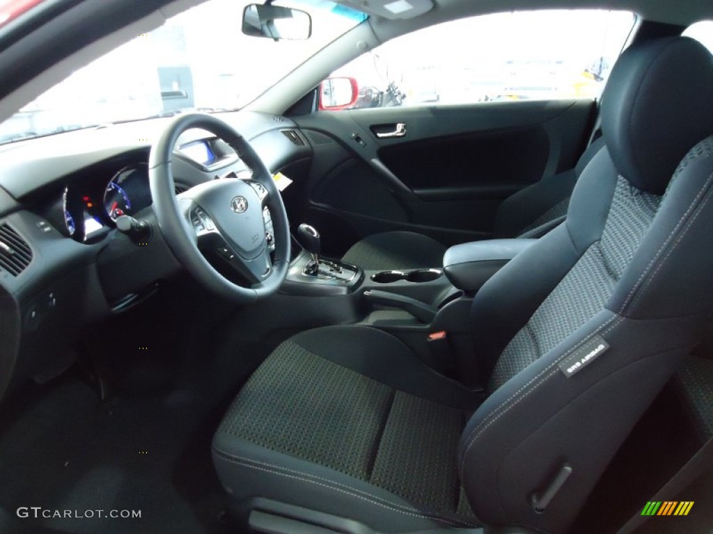 Black Cloth Interior 2012 Hyundai Genesis Coupe 2.0T Photo #52373743