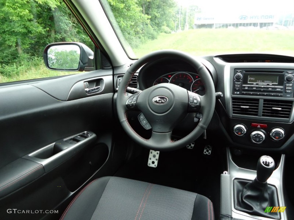 2011 Impreza WRX Wagon - Lightning Red Pearl / Carbon Black photo #23
