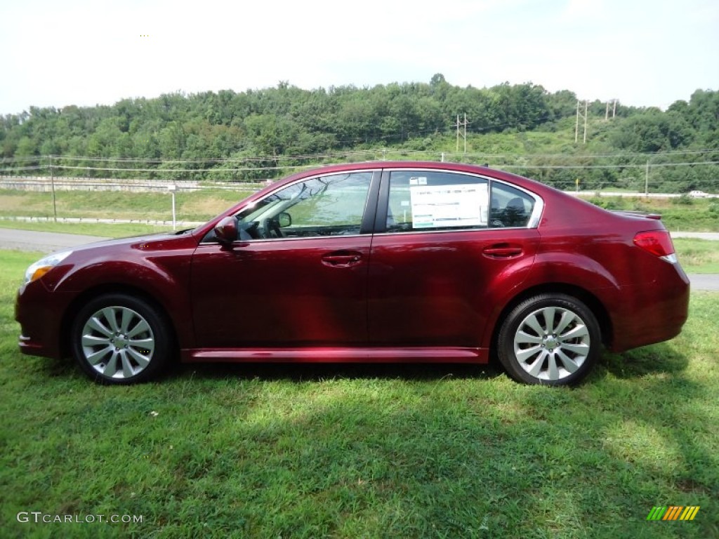 2011 Legacy 2.5i Limited - Ruby Red Pearl / Off-Black photo #6