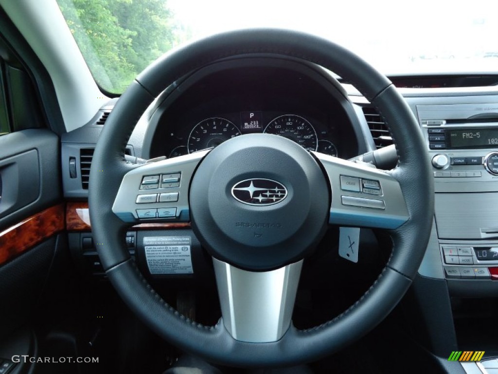 2011 Subaru Legacy 2.5i Limited Off-Black Steering Wheel Photo #52375300