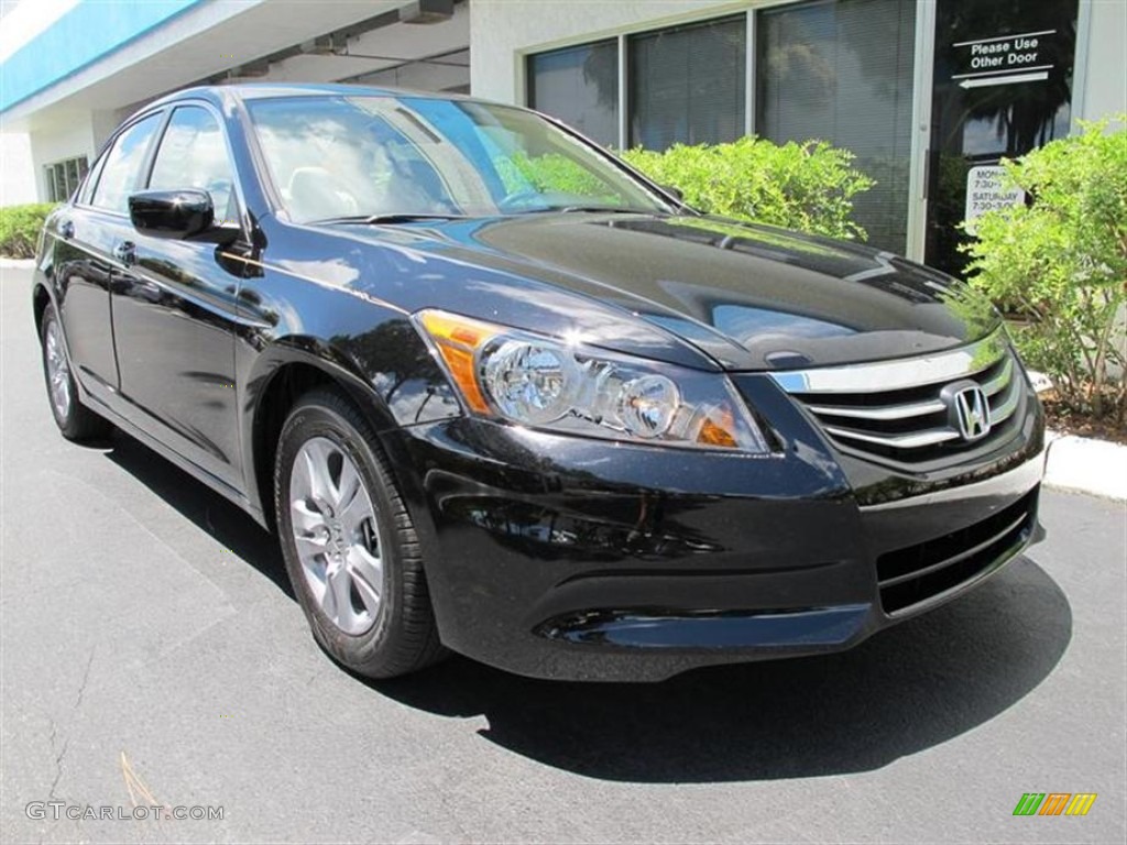 2011 Accord SE Sedan - Crystal Black Pearl / Ivory photo #1