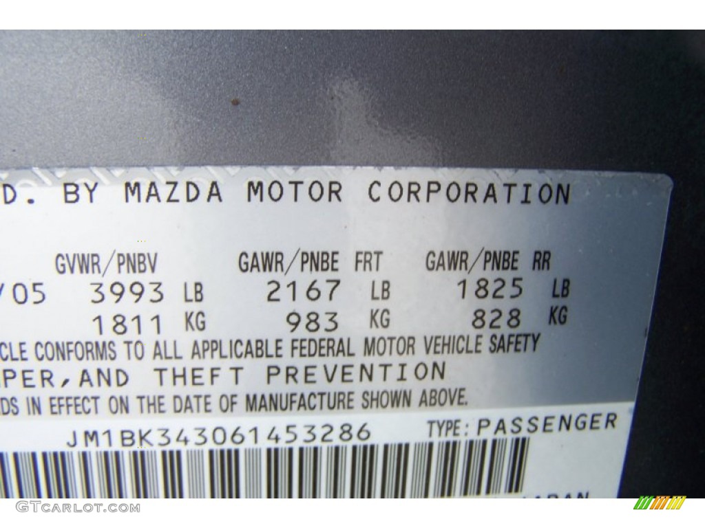 2006 MAZDA3 s Hatchback - Titanium Gray Metallic / Black/Red photo #13