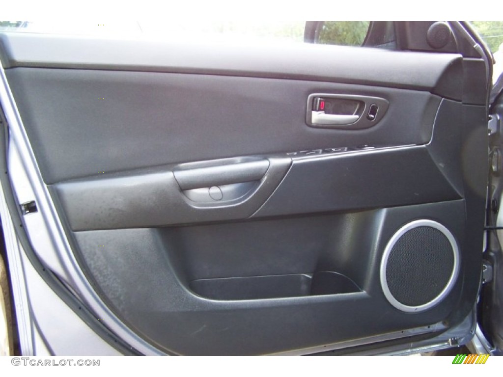 2006 MAZDA3 s Hatchback - Titanium Gray Metallic / Black/Red photo #26