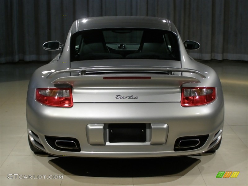 2007 911 Turbo Coupe - Arctic Silver Metallic / Stone Grey photo #16