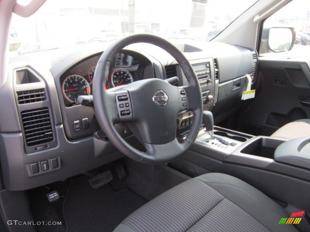 Charcoal Interior 2011 Nissan Titan SV Crew Cab 4x4 Photo #52378000