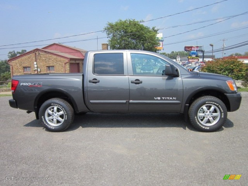 Smoke Gray 2011 Nissan Titan Pro-4X Crew Cab 4x4 Exterior Photo #52378285
