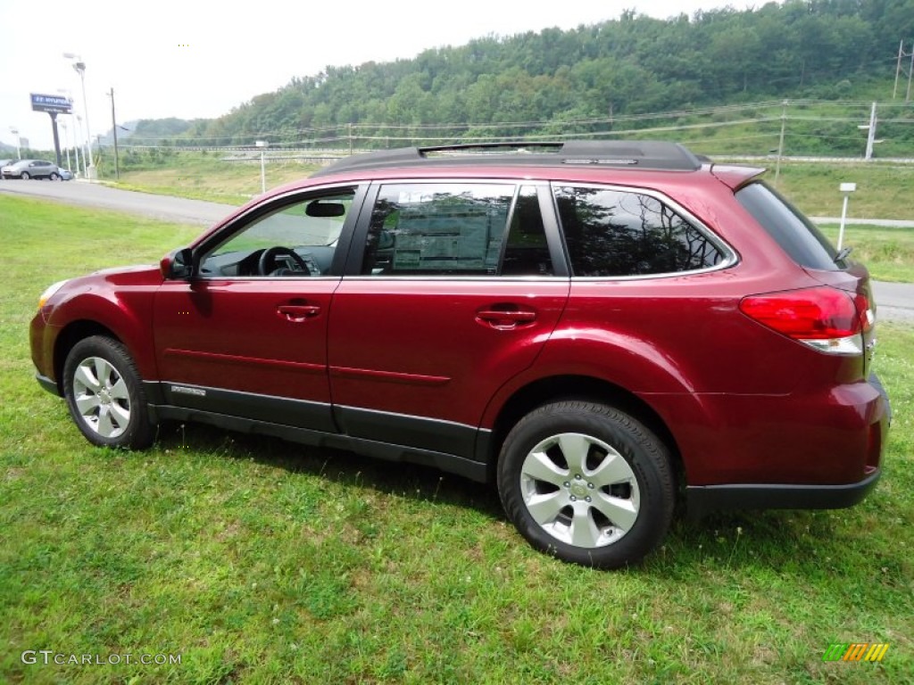 2011 Outback 2.5i Premium Wagon - Ruby Red Pearl / Warm Ivory photo #5