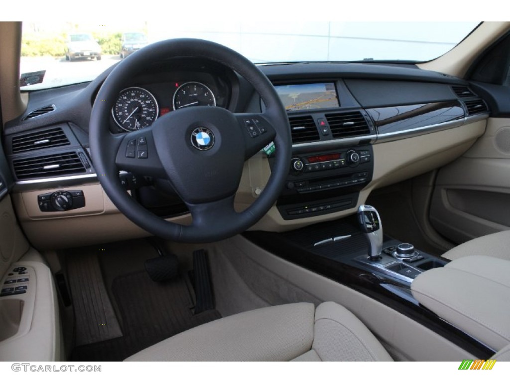 2010 BMW X5 xDrive35d Sand Beige Dashboard Photo #52379239
