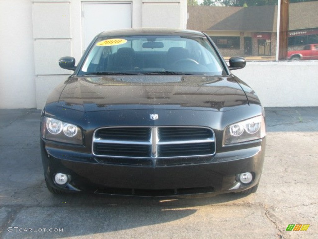 2010 Charger SXT - Brilliant Black Crystal Pearl / Dark Slate Gray photo #2