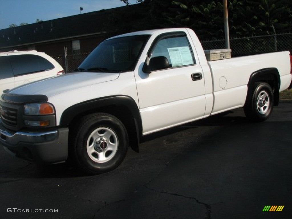 2003 Sierra 1500 Regular Cab - Summit White / Dark Pewter photo #1