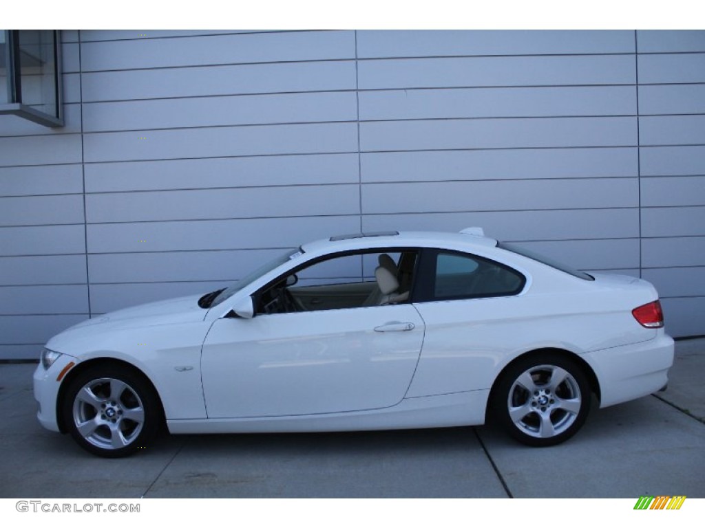 2008 3 Series 328xi Coupe - Alpine White / Cream Beige photo #3