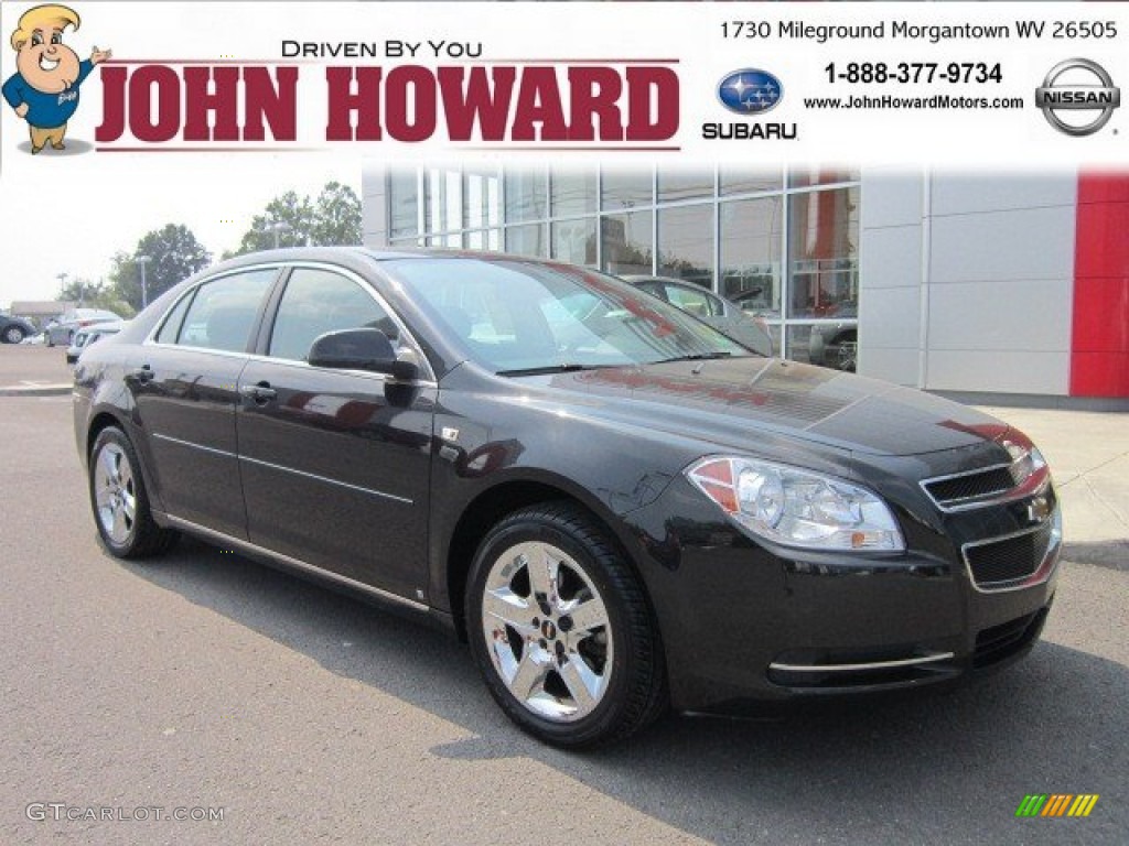 2008 Malibu LT Sedan - Black Granite Metallic / Ebony photo #1
