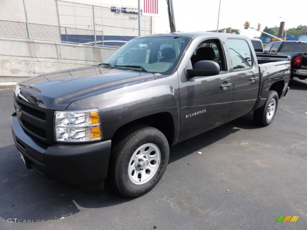 2011 Silverado 1500 Crew Cab 4x4 - Taupe Gray Metallic / Dark Titanium photo #2