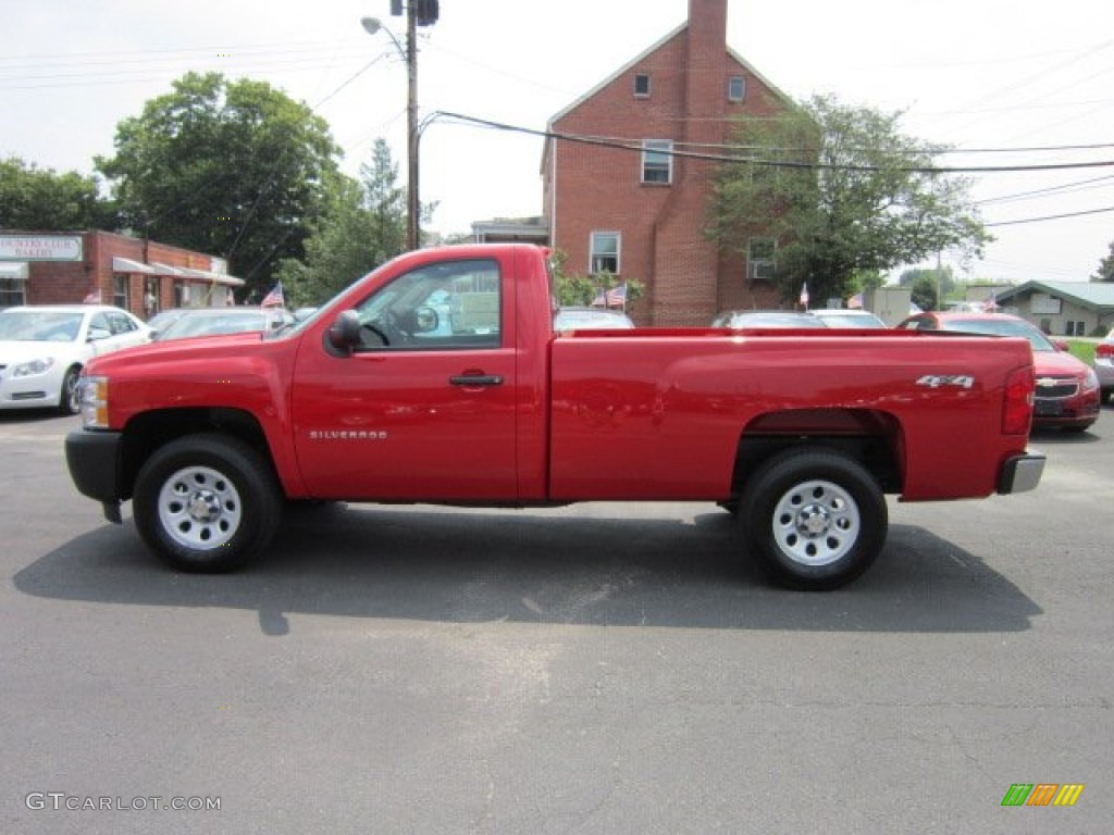 2011 Silverado 1500 Regular Cab 4x4 - Victory Red / Dark Titanium photo #4