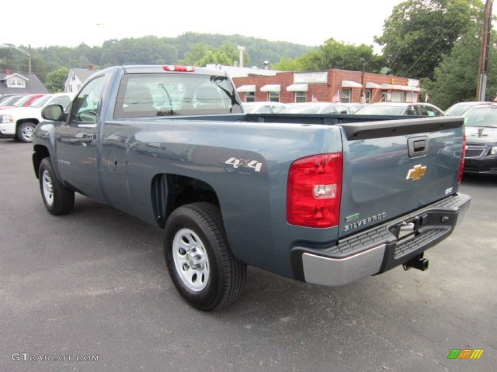 2011 Silverado 1500 Regular Cab 4x4 - Blue Granite Metallic / Dark Titanium photo #5