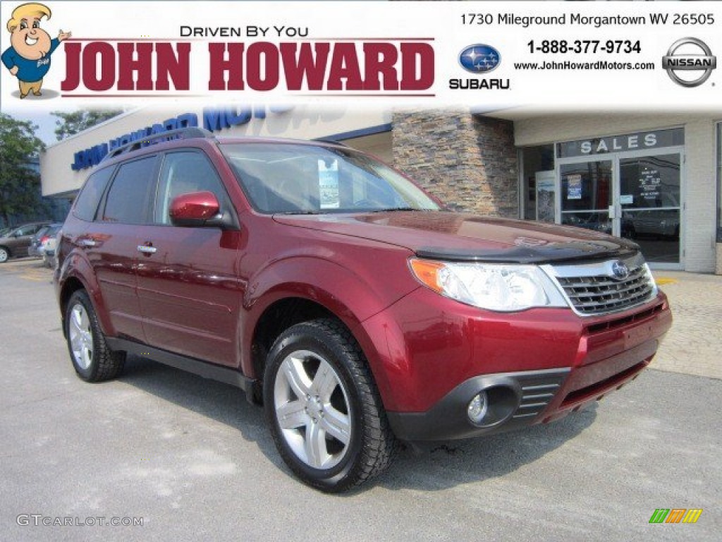2009 Forester 2.5 X L.L.Bean Edition - Camellia Red Pearl / Black photo #1