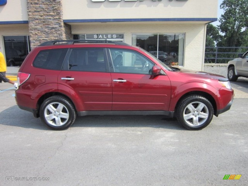 2009 Forester 2.5 X L.L.Bean Edition - Camellia Red Pearl / Black photo #12