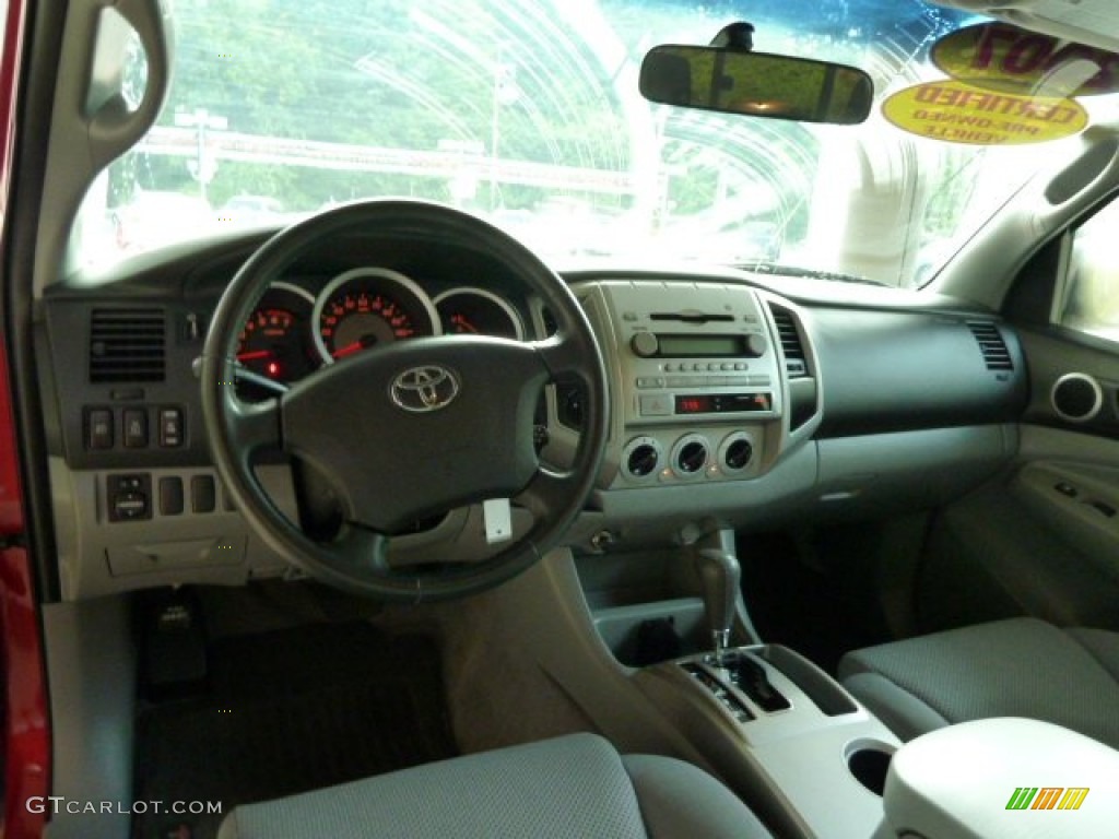 2007 Tacoma V6 TRD Double Cab 4x4 - Impulse Red Pearl / Graphite Gray photo #10