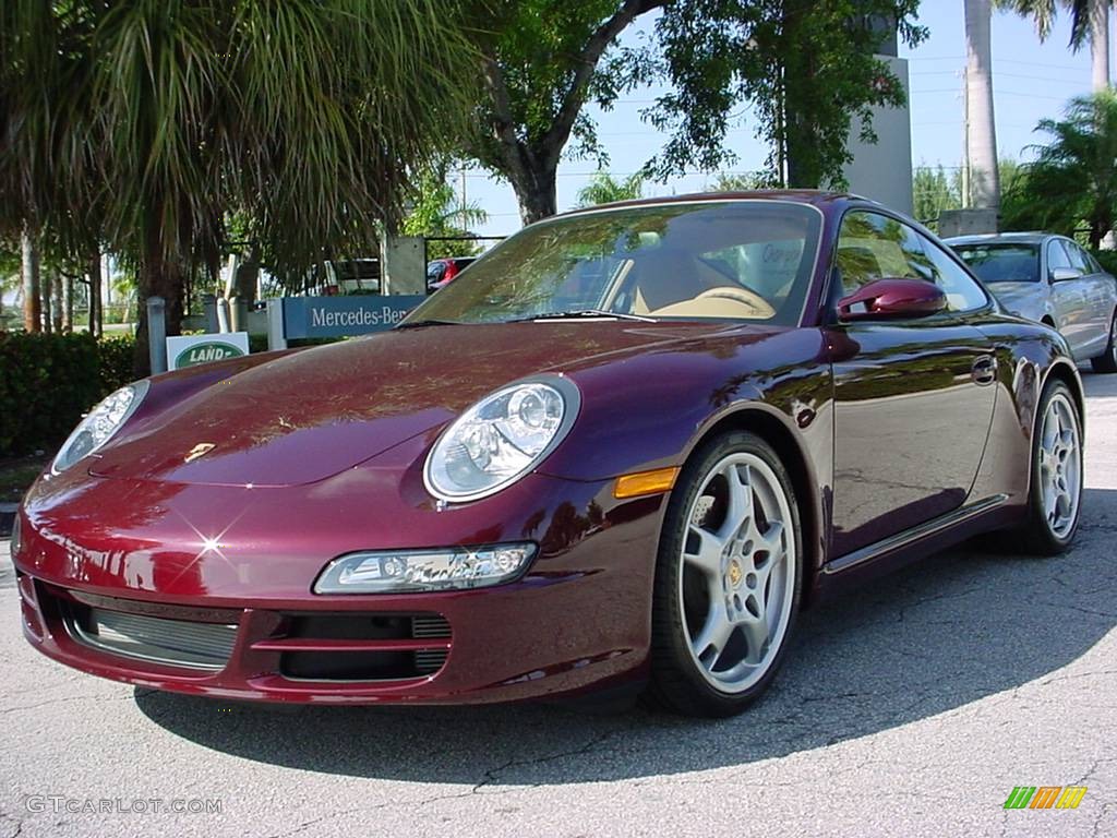 2006 911 Carrera S Coupe - Carmon Red Metallic / Sand Beige photo #7