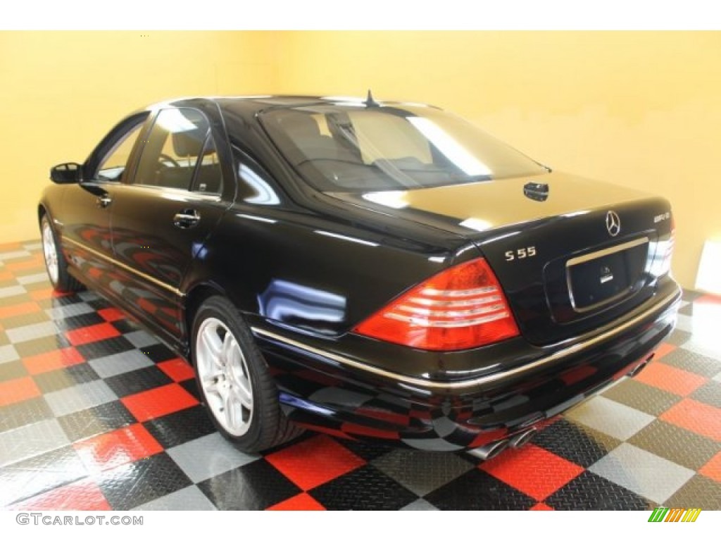 2004 S 55 AMG Sedan - Black / designo Graphite Nappa photo #3