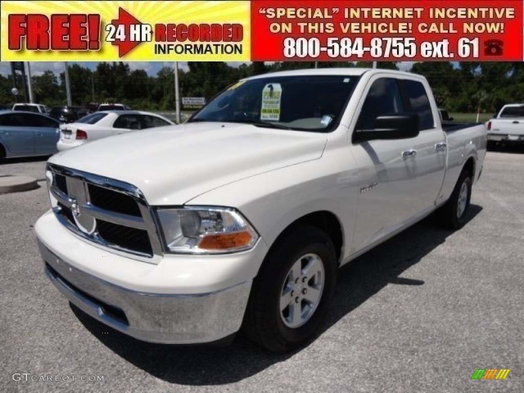 2009 Ram 1500 SLT Quad Cab - Stone White / Dark Slate/Medium Graystone photo #1
