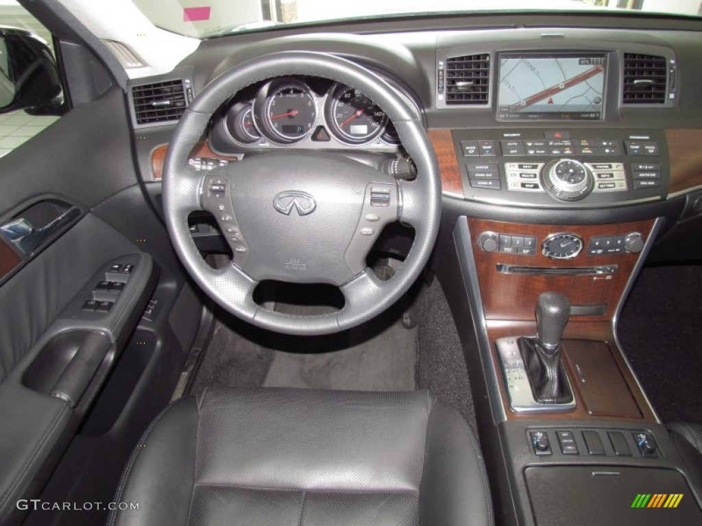 2008 Infiniti M 45x AWD Sedan Graphite Dashboard Photo #52386019