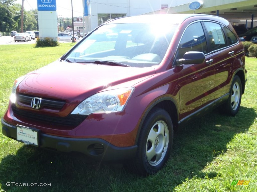 2008 CR-V LX 4WD - Tango Red Pearl / Gray photo #20