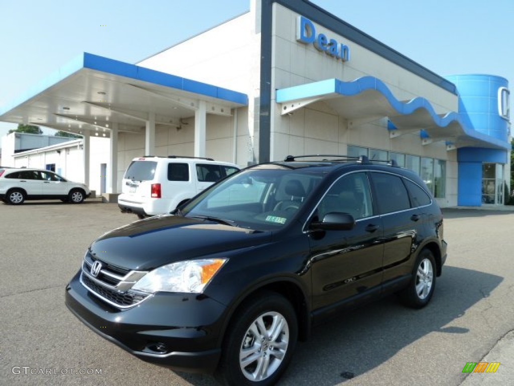 2011 CR-V EX-L 4WD - Crystal Black Pearl / Black photo #1