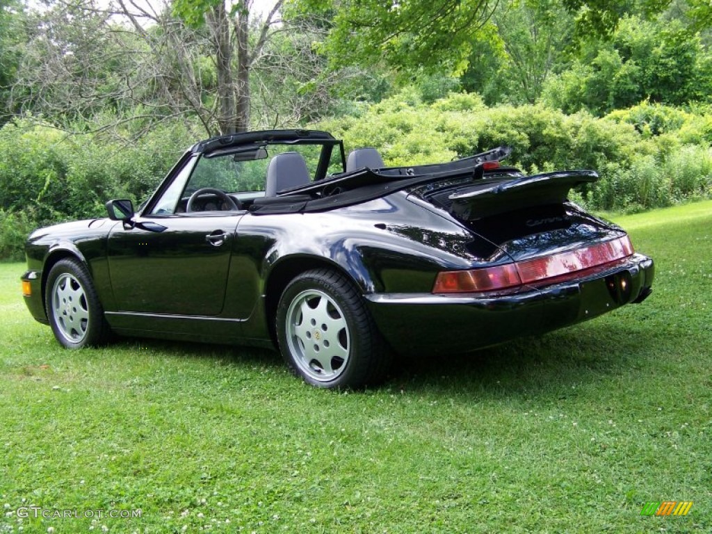 Black 1991 Porsche 911 Carrera 2 Cabriolet Exterior Photo #52388410