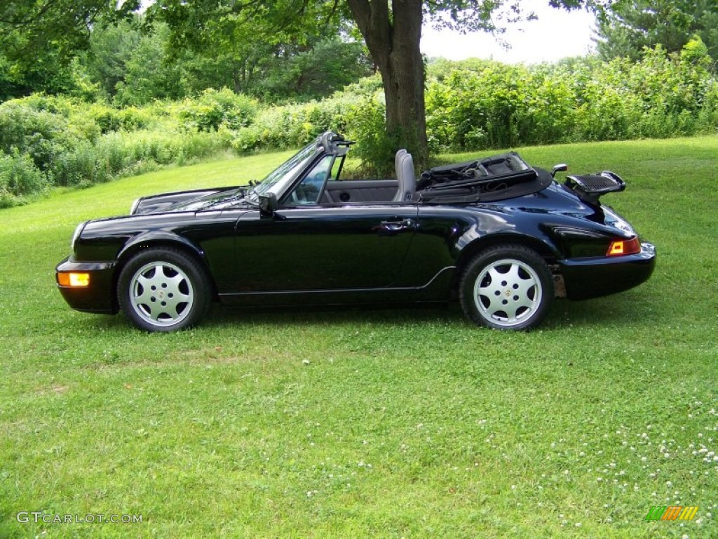 Black 1991 Porsche 911 Carrera 2 Cabriolet Exterior Photo #52388422
