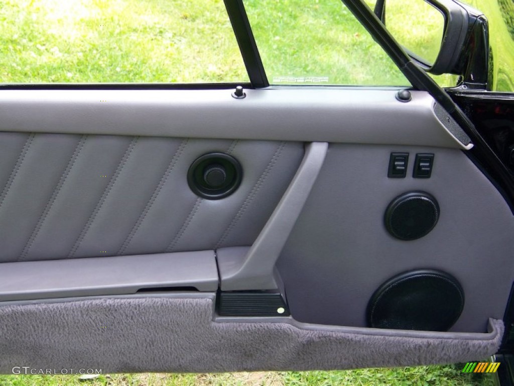 1991 Porsche 911 Carrera 2 Cabriolet Classic Grey Door Panel Photo #52388503