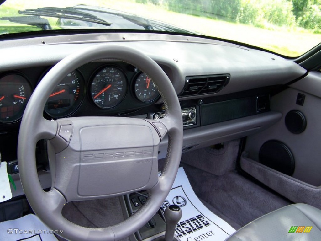 1991 Porsche 911 Carrera 2 Cabriolet Classic Grey Dashboard Photo #52388509