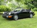 Black 1991 Porsche 911 Carrera 2 Cabriolet Exterior