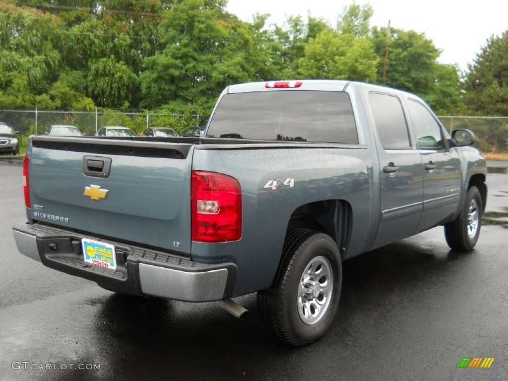 2011 Silverado 1500 LT Crew Cab 4x4 - Blue Granite Metallic / Light Titanium/Ebony photo #2