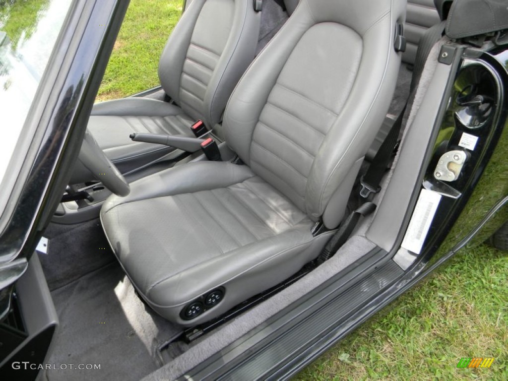 Classic Grey Interior 1991 Porsche 911 Carrera 2 Cabriolet Photo #52388704