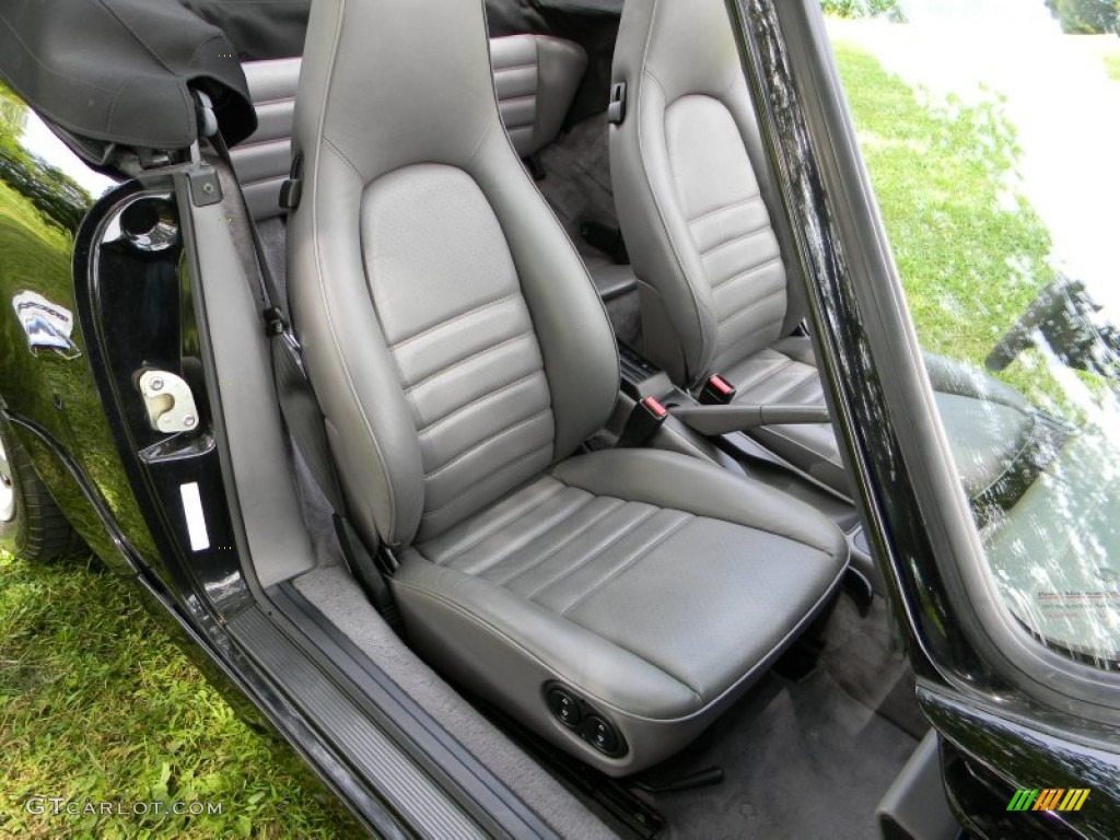 Classic Grey Interior 1991 Porsche 911 Carrera 2 Cabriolet Photo #52388728