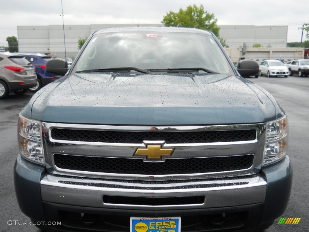 2011 Silverado 1500 LT Crew Cab 4x4 - Blue Granite Metallic / Light Titanium/Ebony photo #18