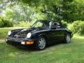 Black 1991 Porsche 911 Carrera 2 Cabriolet Exterior