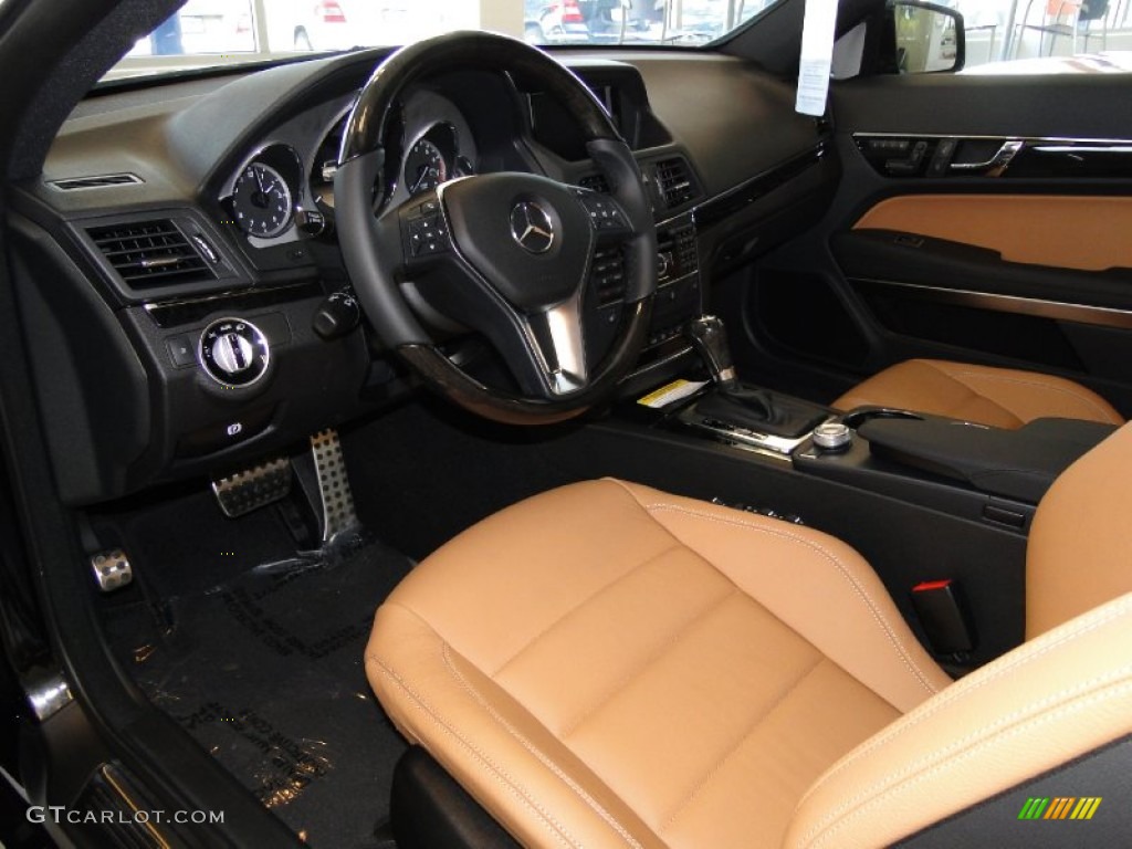 Natural Beige/Black Interior 2012 Mercedes-Benz E 350 Coupe Photo #52391034