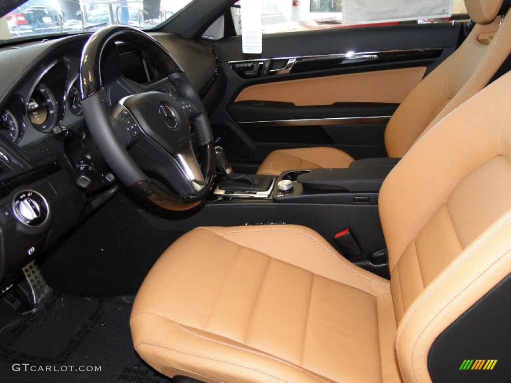 Natural Beige/Black Interior 2012 Mercedes-Benz E 350 Coupe Photo #52391049