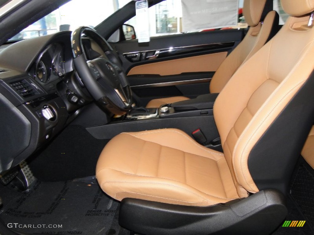 Natural Beige/Black Interior 2012 Mercedes-Benz E 350 Coupe Photo #52391061