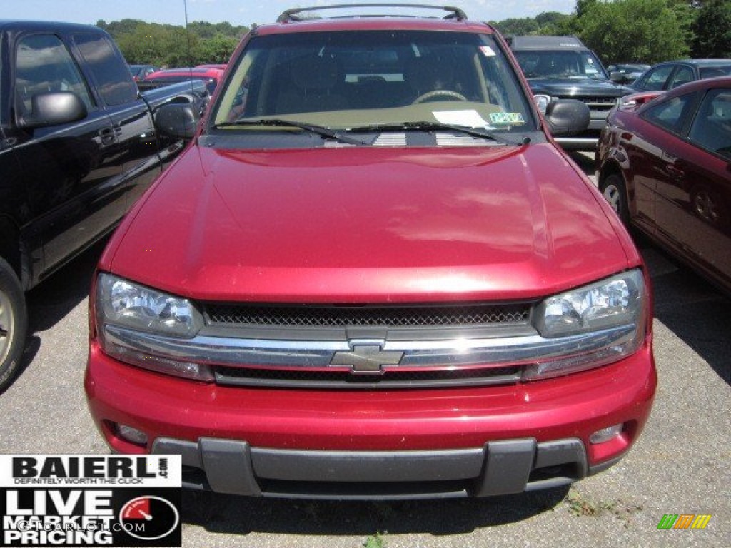 2003 Majestic Red Metallic Chevrolet Trailblazer Ls 4x4 52389986 Photo