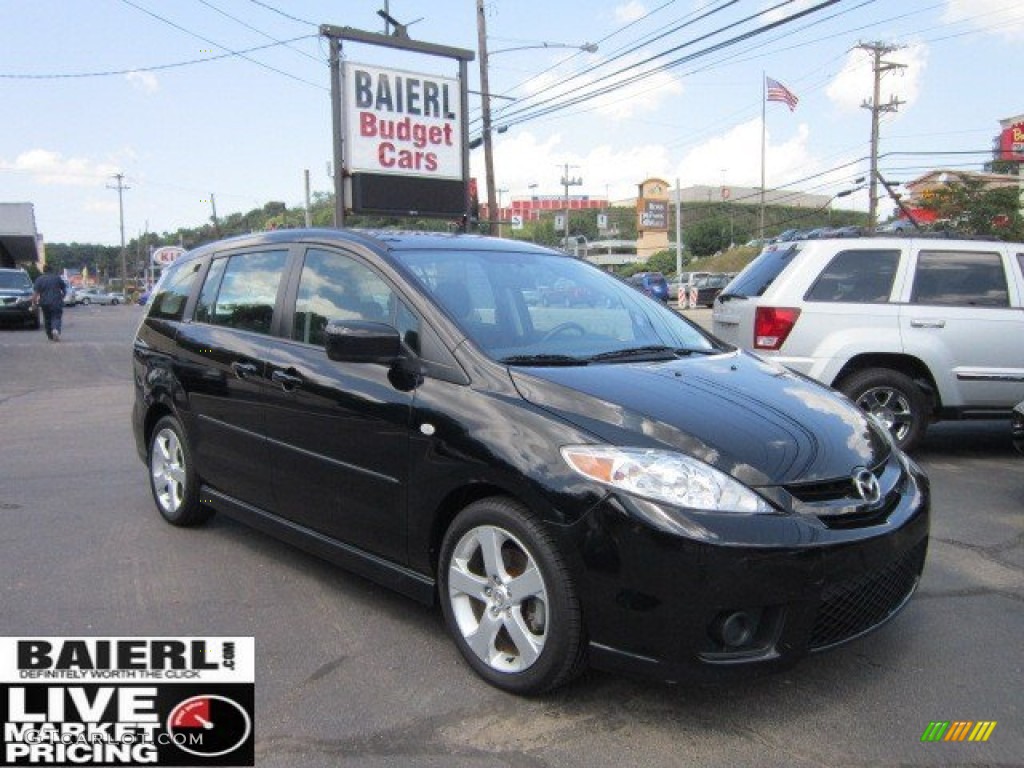 2007 MAZDA5 Touring - Brilliant Black / Black photo #1